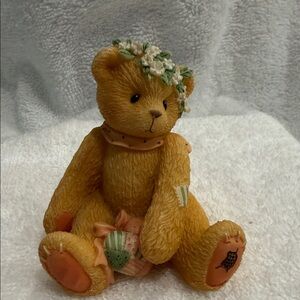 Cherished Teddies Tan and White Collectible
